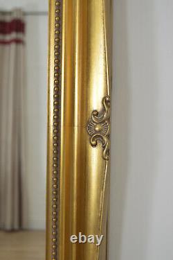 Large Mirror Full Length Long Gold Antique Style Wall 4Ft6 X 1Ft6 135 X 45cm