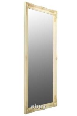 Large Mirror Ivory Antique Wall Full Length Long Wood Rectangle 5Ft6 X 2Ft6