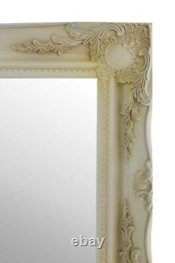 Large Mirror Ivory Ornate Full Length Dress Big Wall 4Ft6 X 1Ft6 135cm X 45cm