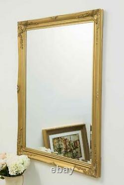 Large Mirror Ornate Styled Gold Wall Full length 4Ft7 X 3Ft7 140cm X 109cm