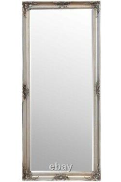 Large Mirror Silver Full Length Vintage Chic Wall 5Ft3 X 2Ft5 160cm X 74cm