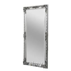 Large Mirror Silver Ornate Antique Style Wall Mounted Leaning Full Length 190CM