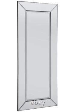 Large Mirror Wall Silver Art Deco Full Length Bevelled 3Ft10 X 1Ft6 119 X 48cm