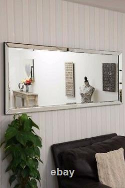 Large Modern Frameless Wall Full Length Mirror Rectangle 5Ft10 x 2Ft6 178 x 76cm
