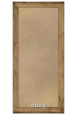 Large Natural Full Length Long Leaner Wood Wall Mirror 5ft8 x 2ft8 172cm x 81cm