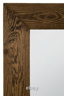 Large Natural Full Length Long Leaner Wood Wall Mirror 5ft8 x 2ft8 172cm x 81cm