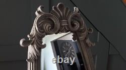 Large Ornate Full Length Mirror In Weathered Stone Grey Lean or Stand