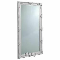 Large Ornate White Full Length Shabby Chic Vintage Leaner Mirror 165cm x 79cm