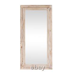 Large Rustic Wooden Wall/Leaner Mirror 158cm x 78cm full length tall huge