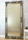 Large Silver Shabby Chic Antique Ornate Full Length Leaner Wall Mirror 175x84cm