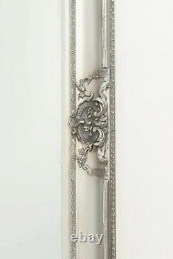 Large Silver Antique Full Length Wall / Leaner Bevelled Mirror 183x91cm RRP £280