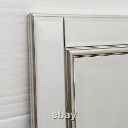 Large Silver Edge Venetian Full Length Bevelled Leaner Wall Mirror 168cm x 76cm
