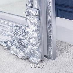 Large Silver Mirror Heavily Ornate Full Length Wall Windsor 173cm x 87cm Home