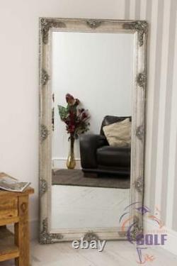 Large Silver Ornate Flourish Full Length Mirror 168 x 78cm