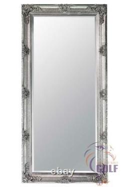 Large Silver Ornate Flourish Full Length Mirror 168 x 78cm