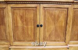 Large Solid Sideboard, Cupboard & Full-Length Shelf, Internal Drawer Ornate Trim