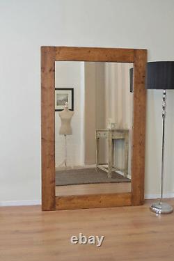 Large Solid Wood Wall Mirror Full length Long Leaner 5Ft10 X 3Ft10 178cm X 117cm