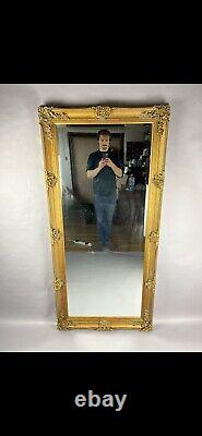 Large Standing Full Length Vintage Gilt Gold framed mirror