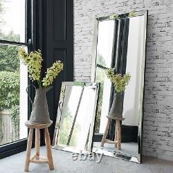 Large Venetian Glass Frame Rectangle Leaner Wall Full Length Mirror 178cm x 76cm