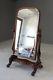 Large Victorian Mahogany Cheval Mirror Full Length Antique Dressing Mirror