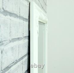 Large Vintage Full Length White Ornate Leaner Wall Hanging Mirror 160cm x 74cm