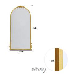 Large Vintage Gold Full Length wall Mirror Ornate Leaner Wall Hanging Mirror
