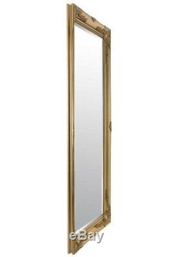 Large Wall Mirror Full Length Antique Styled Gold 5Ft7 X 2Ft7 170cm X 79cm