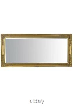 Large Wall Mirror Full Length Antique Styled Gold 5Ft7 X 2Ft7 170cm X 79cm