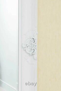 Large White Antique Full Length Wall / Leaner Bevelled Mirror 183x91cm RRP £280