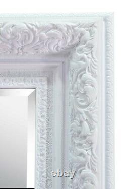 Large White Antique Style Full length Wall Mirror UK Handmade 173cmX111cm
