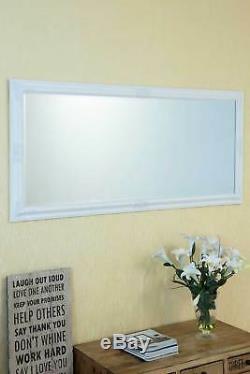 Large White Full Length Wall Mounted Mirror 5ft3 x 2ft5 160cm x 73cm