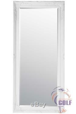 Large White Leaner Full Length Wall Mirror 5ft7 x 2ftt7 (170cm x 79cm)