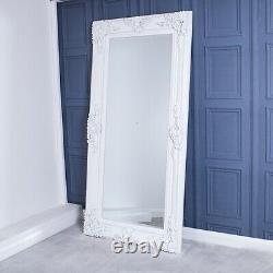 Large White Mirror Heavily Ornate Full Length Wall Henley 180cm x 90cm Home