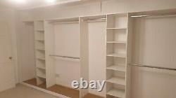 Large full height Mirrored fitted Wardrobe with four doors 4.4m wide with rail