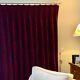 Large Rich Red Velvet Jaquard Full Length Interlined Pinch Pleat Curtains