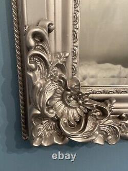 Large silver/grey antique full length floor/wall mirror. Size is 85cm X 210cm