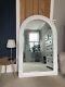 Large White Arched Wooden Shutter Full Length Mirror Used Pre Owned