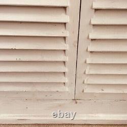 Large white arched wooden shutter full length mirror used pre owned