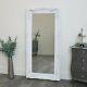 Large White Wall Mirror Full Length Ornate Carved French Living Room Bedroom