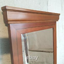 Large, wood framed, cherrywood, full length, floor, mirror, freestanding, wall, beveled