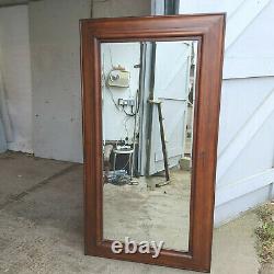 Large, wood framed, full length, floor, mirror, freestanding, wall, thick frame, beveled