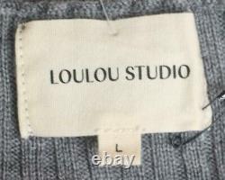 Loulou Studio Ribbed Wool Turtleneck Maxi Dress Large