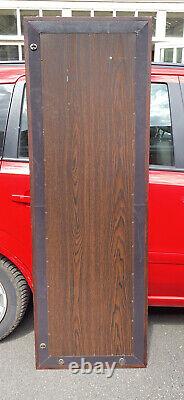Lovely Large Wooden Full Length Mirror Brown/ White Framed Leather/Wood 180x60cm