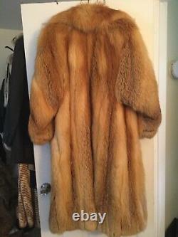 Luxurious Vintage Red Fox Fur Full Length Coat, Amazing