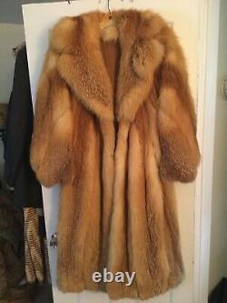 Luxurious Vintage Red Fox Fur Full Length Coat, Amazing