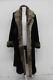 Maxfield Parrish Ladies Brown Sheepskin Leather Calf Length Shearling Coat L