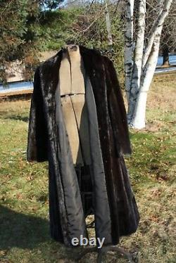 MINK Full Length Mahogany Mink Fur Coat