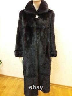 MINK! Women Real Mink Fur Coat Winter Fur Jacket Coat Full Length SIZE L/XL