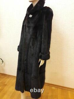 MINK! Women Real Mink Fur Coat Winter Fur Jacket Coat Full Length SIZE L/XL