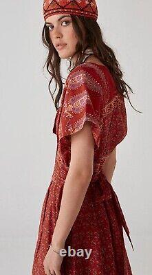 Maison Hotel Julie Dress Paisley Amour Maxi Dress, Size Large. Rrp £149